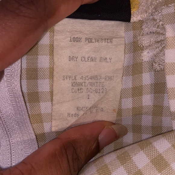 Vintage 90s mini skirt daisy and khaki gingham🌼👗🌼 size 1/small - Picture 4 of 6